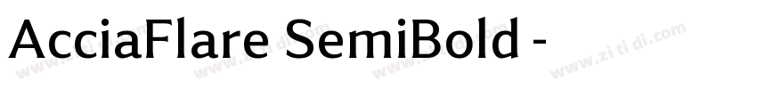 AcciaFlare SemiBold字字体转换